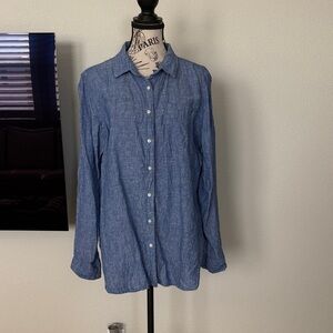 L.L. Bean Women's Chambray Button-Down Shirt